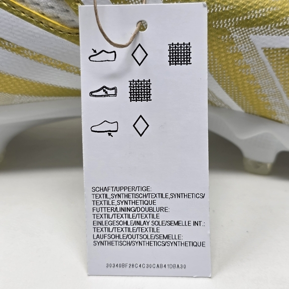 Adidas Freak 23 Inline Gold White Football Cleats HP2445 Men's Size 11 New - Picture 11 of 11